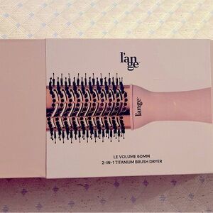 NIB UNOPENED L’ange 60mm 2-in-1 Titanium dryer brush in classic soft pink.